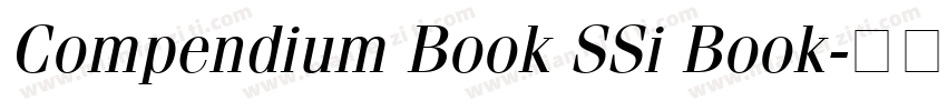 Compendium Book SSi Book字体转换